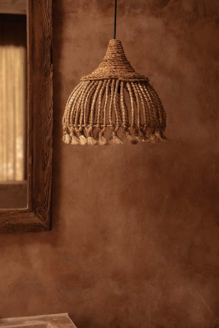 The Abaca Tassel Pendant - Natural - S