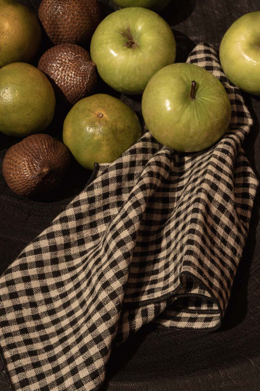 The Picnic Napkin - Natural Black - 45x45