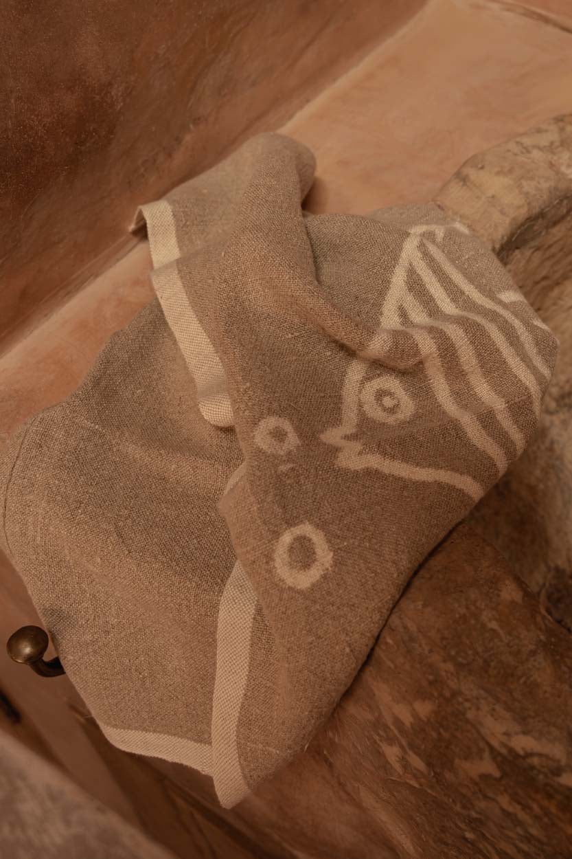 The Linen Fish Kitchen Towel - Natural White - 50x70