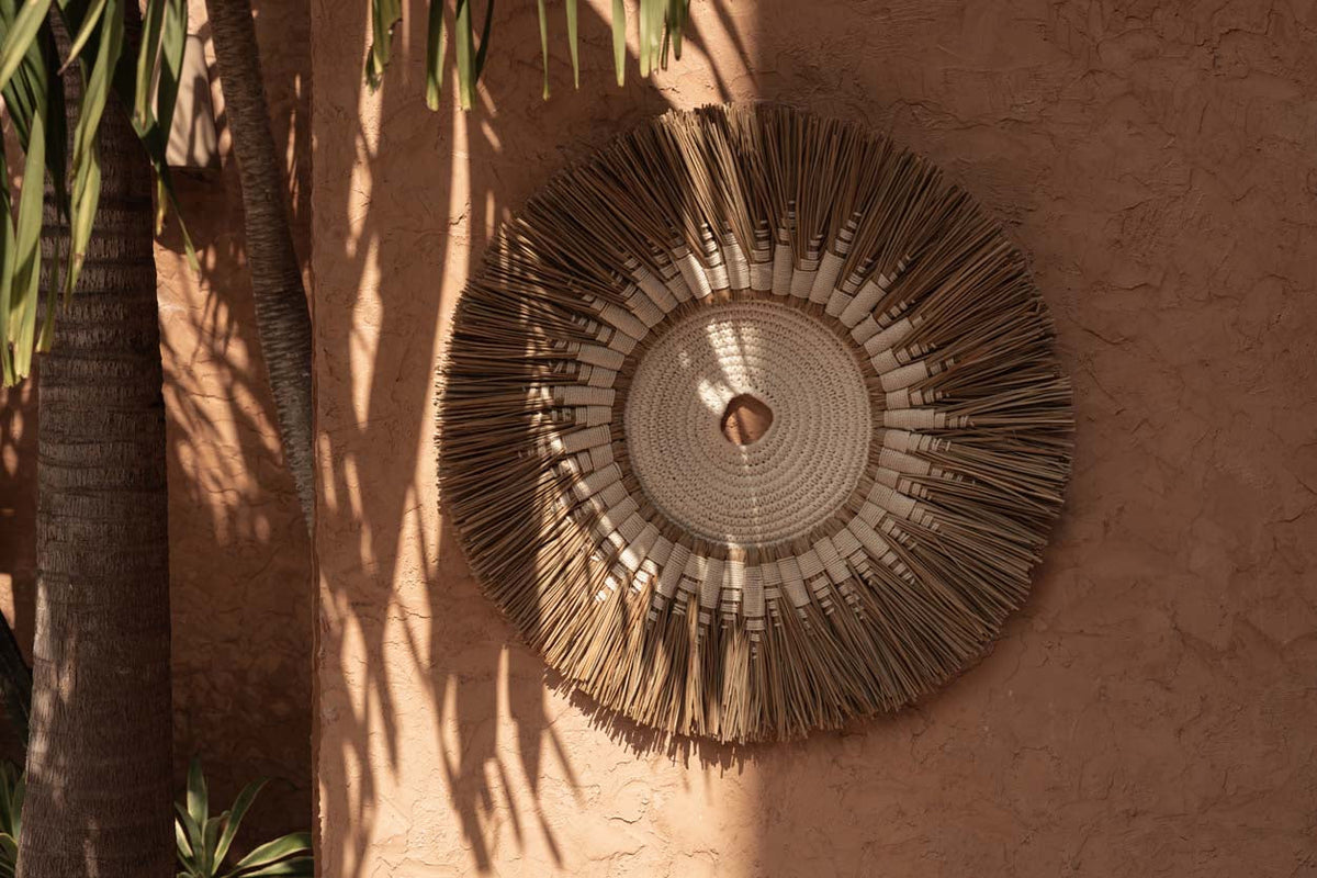 Raffia Macramé Wall Decor - Natural White