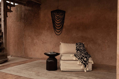 The Wooden Bead Chandelier - Black - L