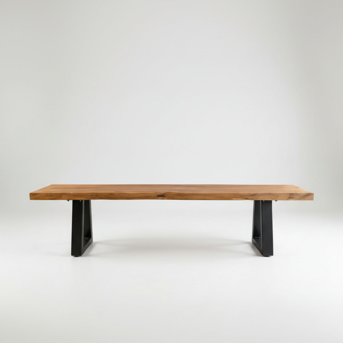 Bench With Iron Legs - Natural - 220