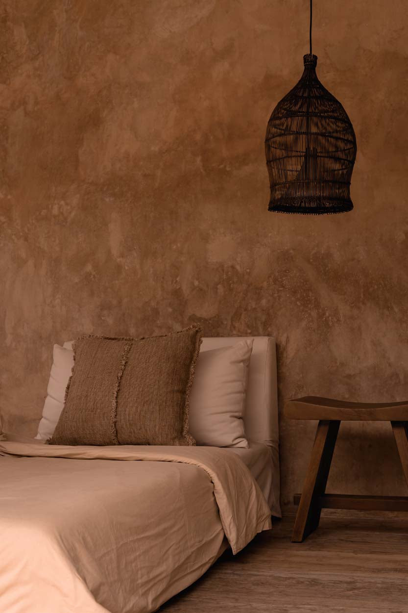 The Woven Bell Pendant - Dark Walnut - S