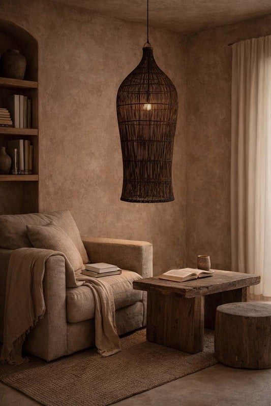 The Oasis Tower Pendant - Dark Walnut - XL