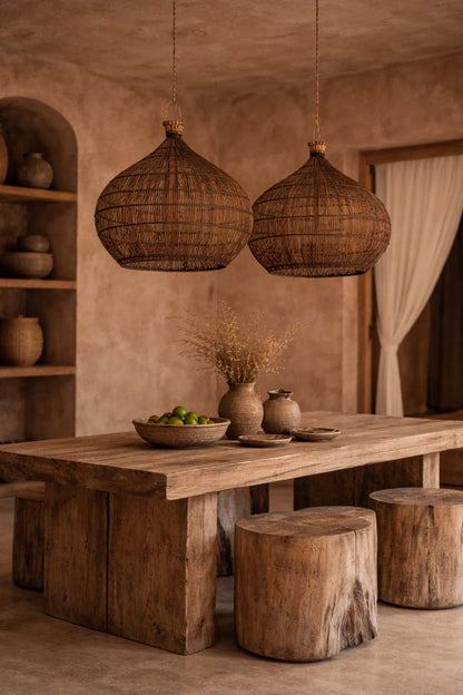 The Desert Gourd Pendant - Dark Walnut - M