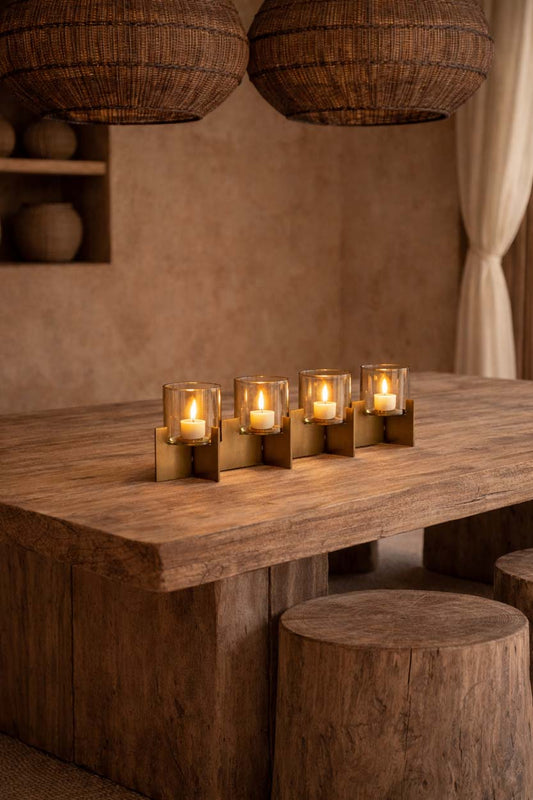 The Quarta Candle Holder - Gold