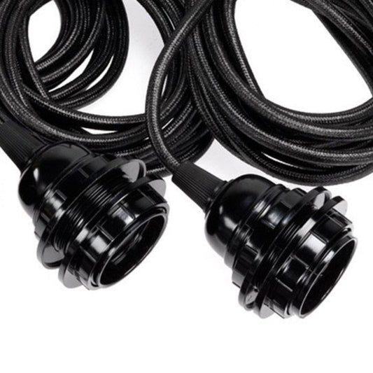 Ceiling Light Fittings - Black - 3 Pieces