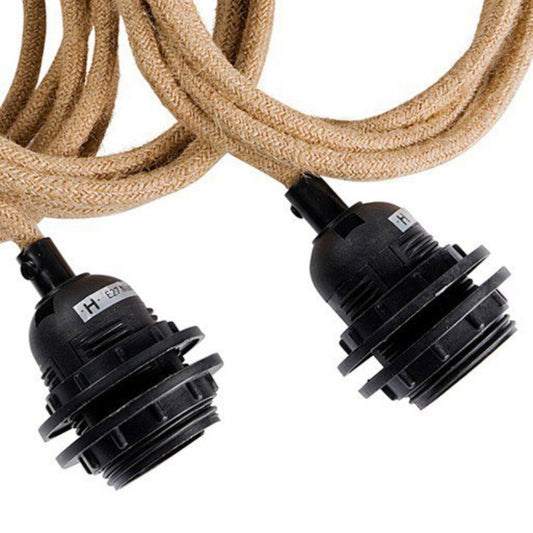 Ceiling Light Fittings - Natural Black - Set of 3