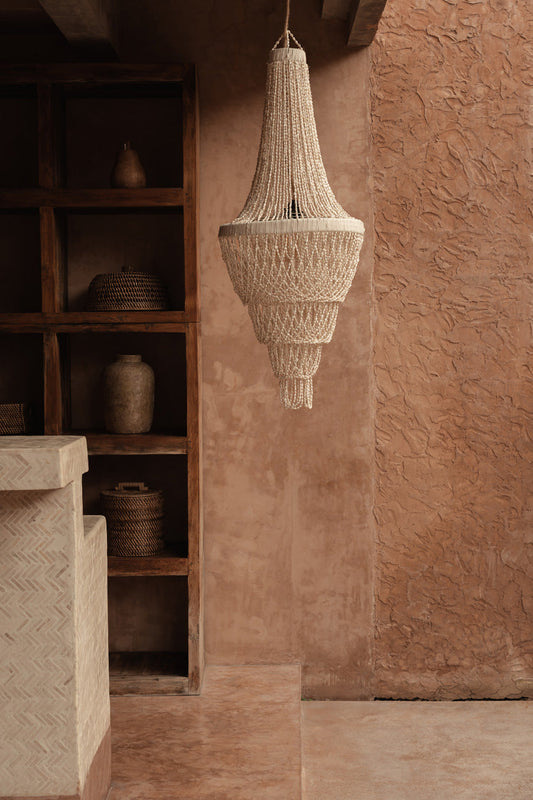 The Ocean Tower Shell Chandelier - Natural - L
