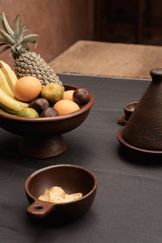 The Ethnic Bowl with Handle - Terracotta - M