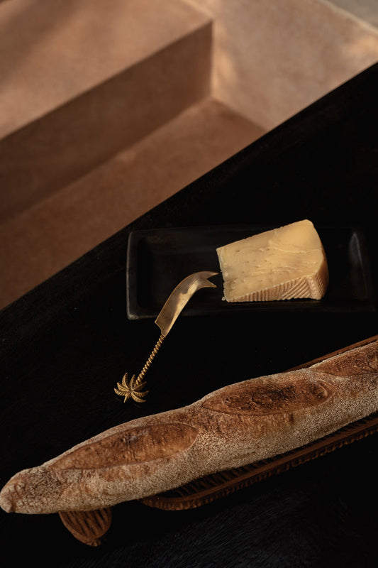The Palm Tree Cheese Knife - Gold