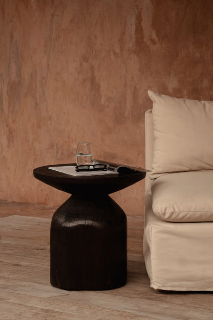 The Drumline Side Table - Dark Walnut