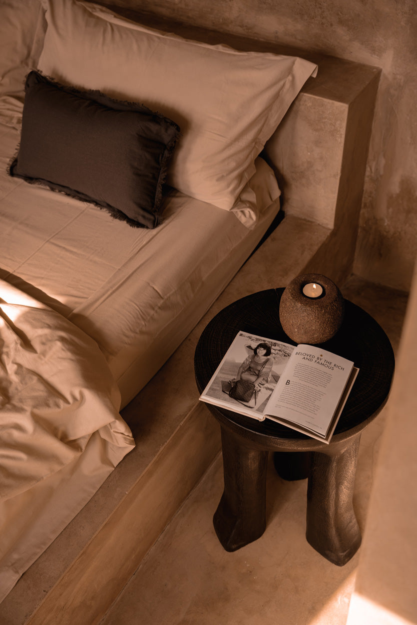 The Java Tripod Side Table - Dark Walnut