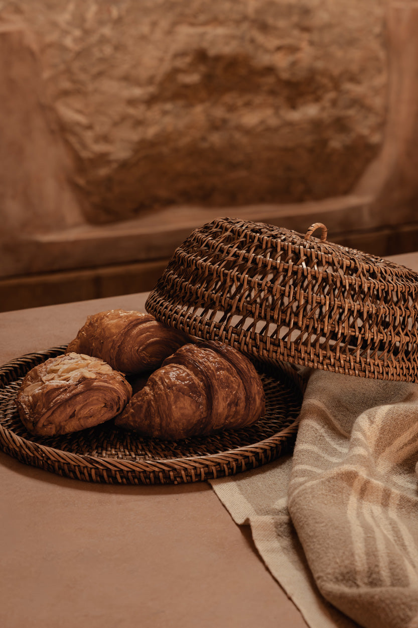 The Rattan Food Cover - Natural Brown - L