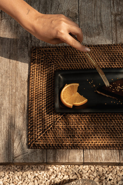 The Colonial Rectangular Placemat - Natural Brown
