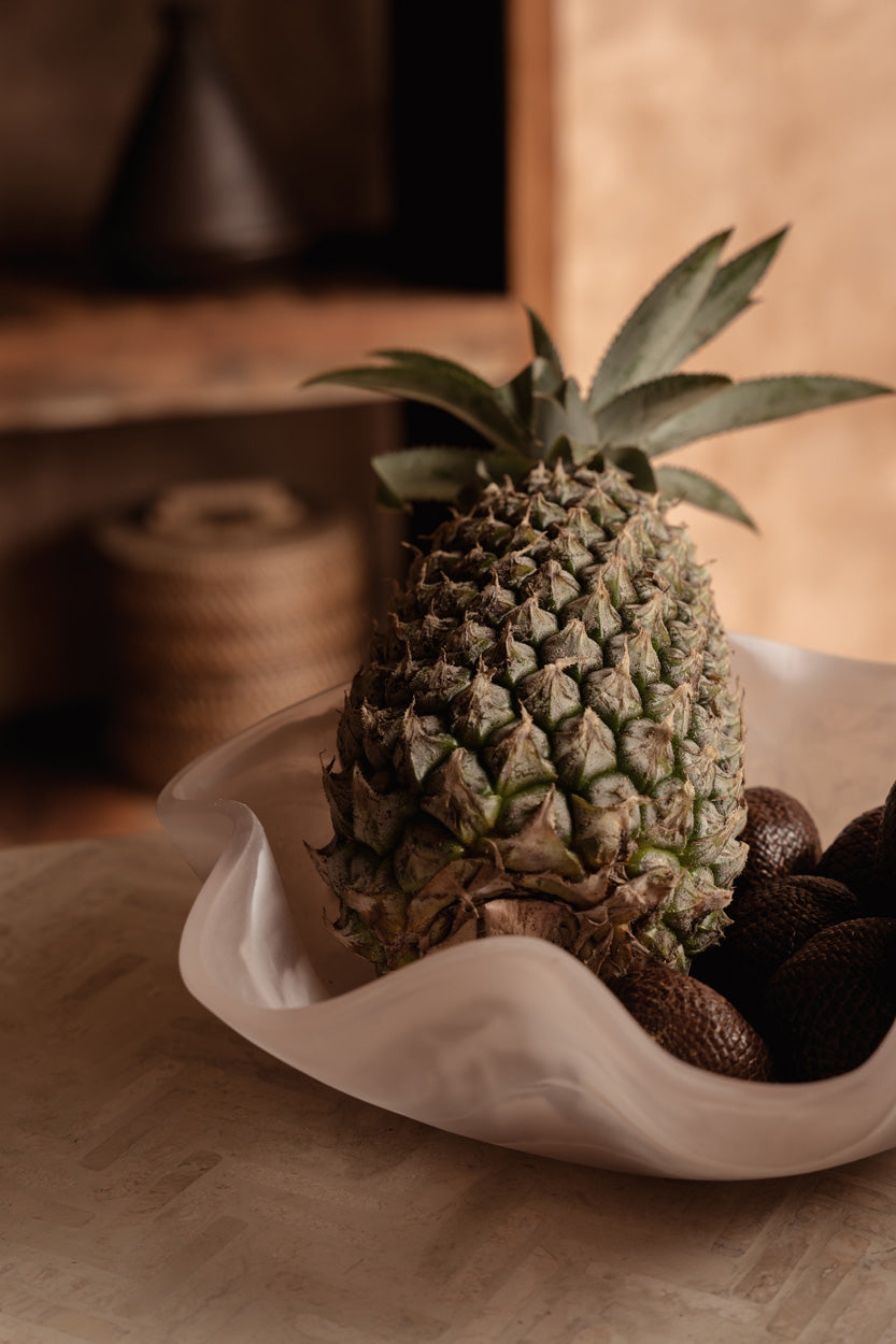 The Resin Organic Fruit Bowl - Pink White