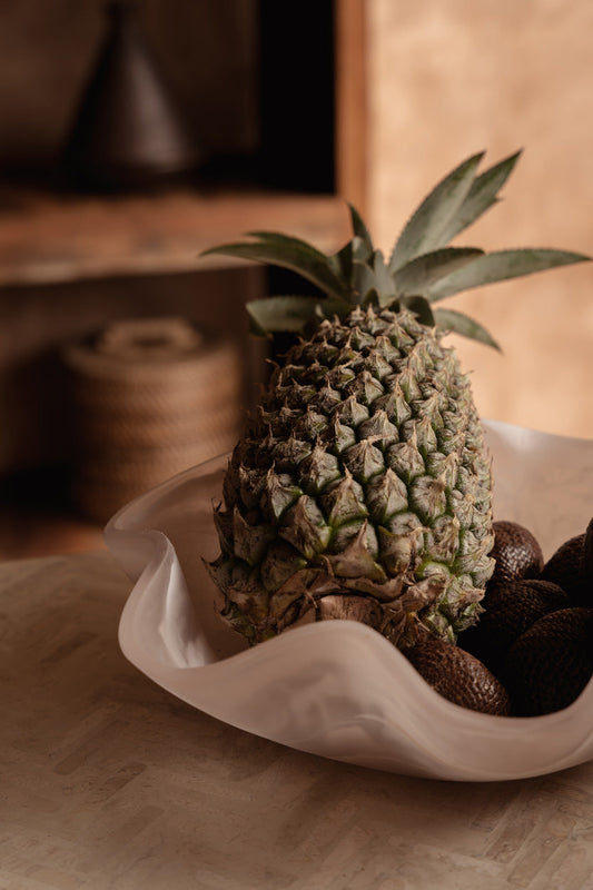 The Resin Organic Fruit Bowl - Pink White