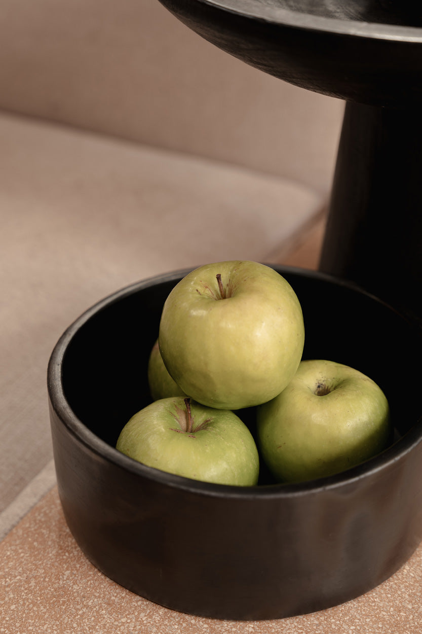 The Burned Cylinder Dish - Black - L