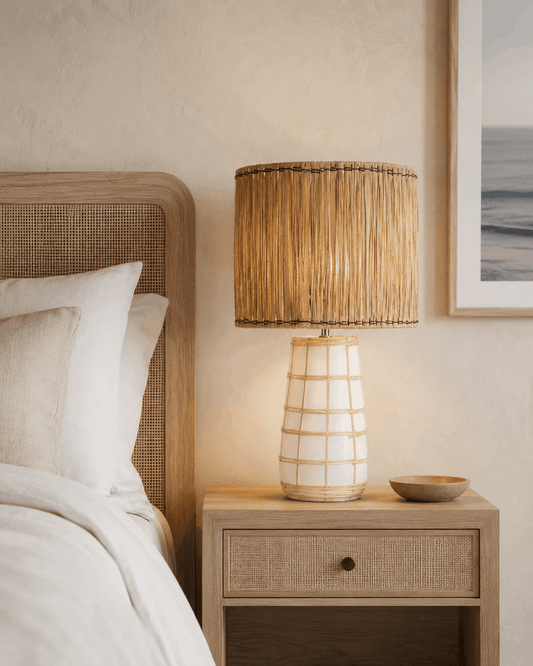 The Molokai Table Lamp - White Natural