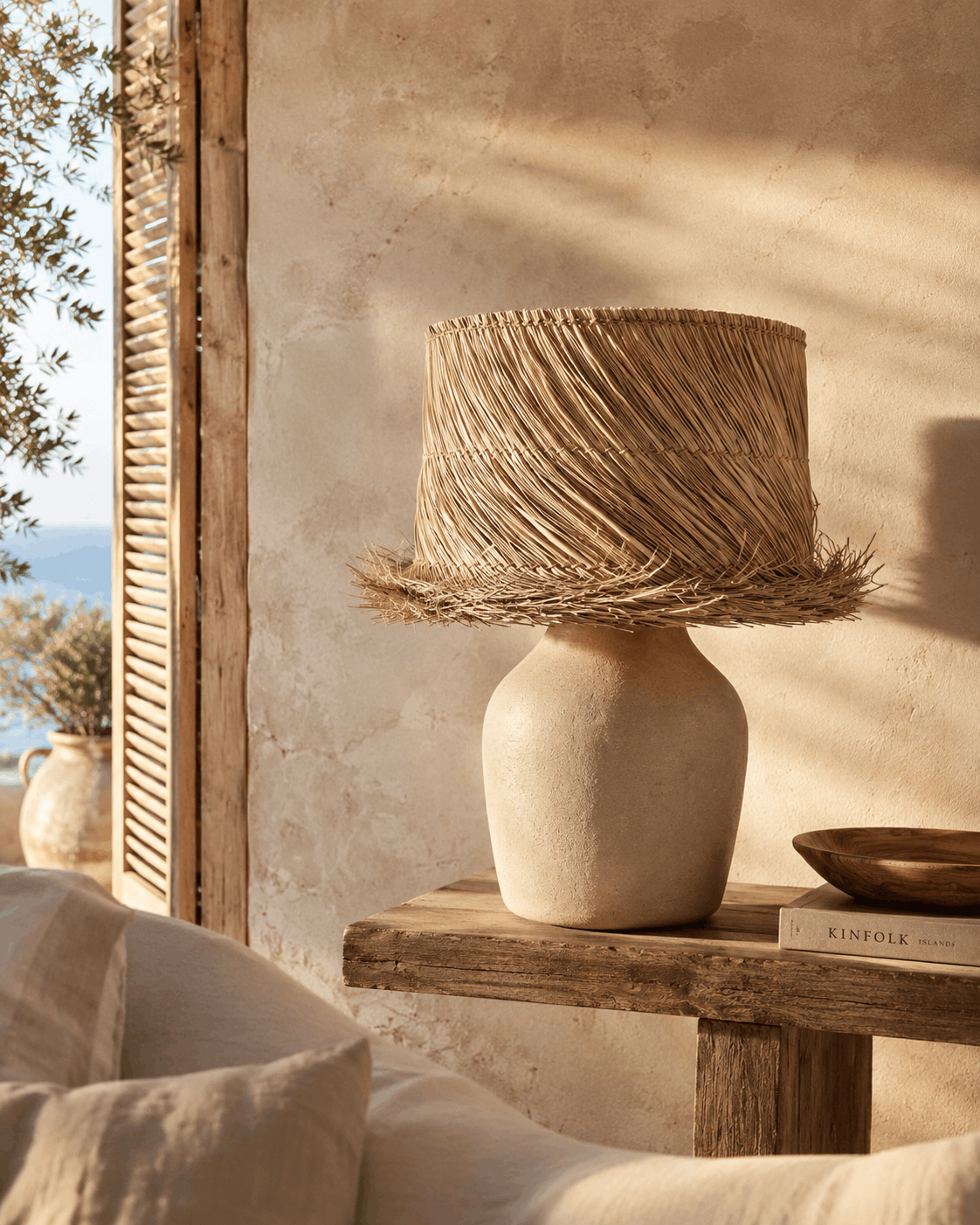 The Pandan Table Lamp Shade - Natural
