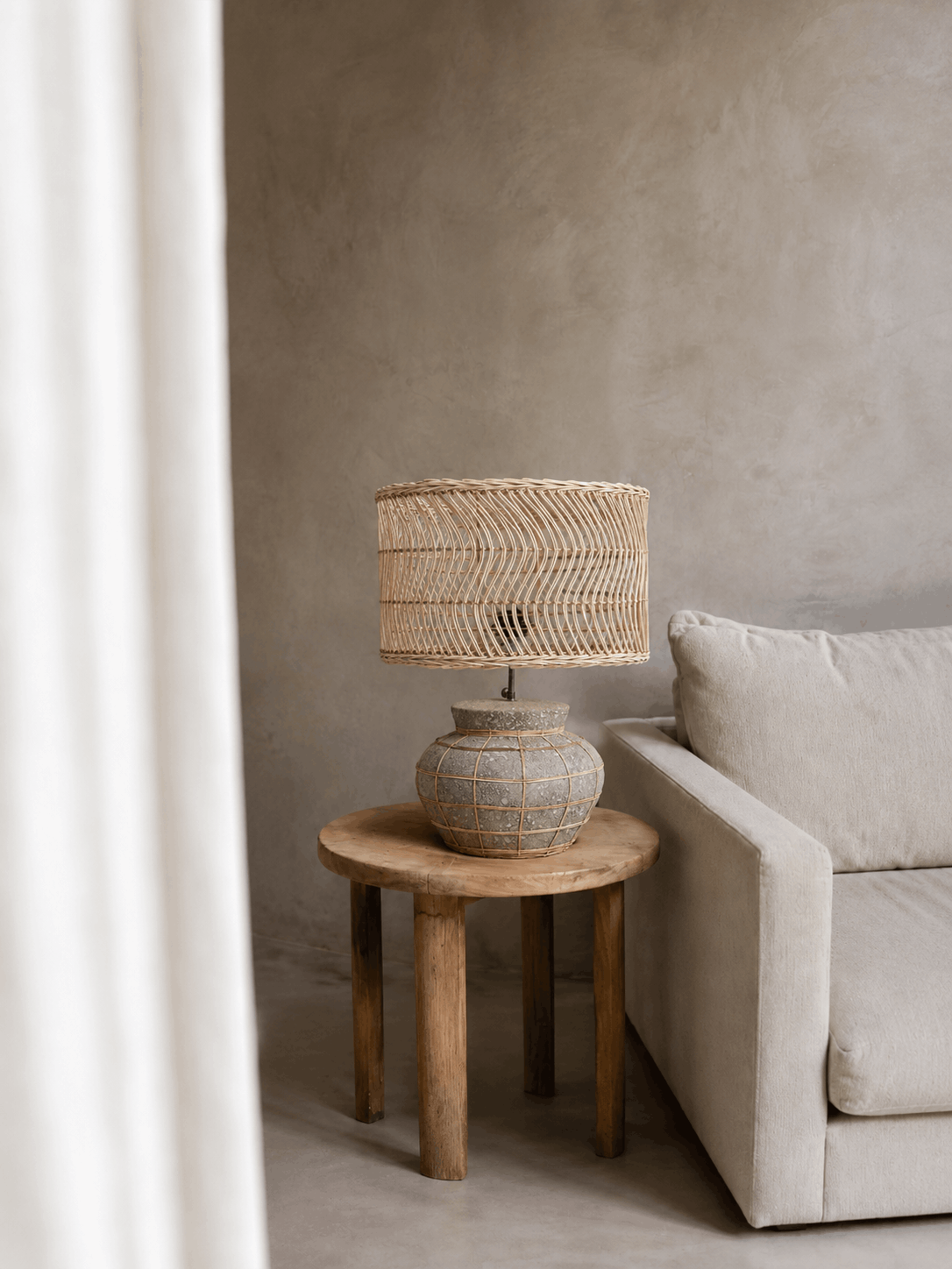 The Kythira Table Lamp - Natural Concrete