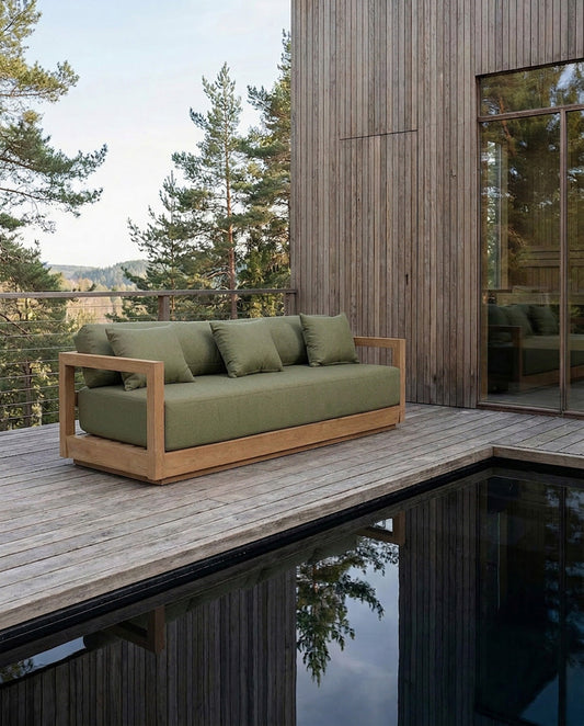 Umalas Three-Seater Sofa - Outdoor - Green Algae