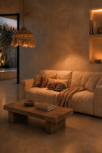 The Abaca Hoola Pendant - Natural - L