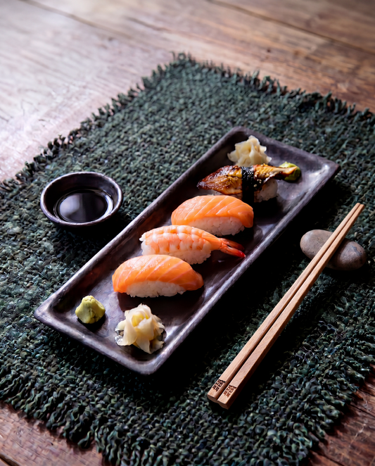 The Burned Sushi Plate - Black - L
