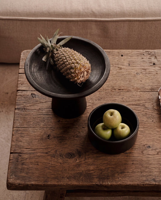 The Burned Cylinder Dish - Black - L