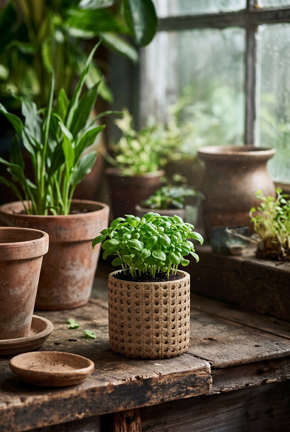 The RattanRock Planter - Natural - S