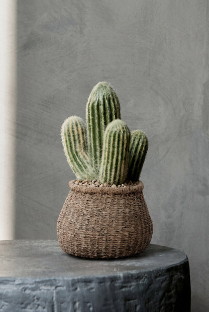 The Faux-Puff Planter - Brown - S