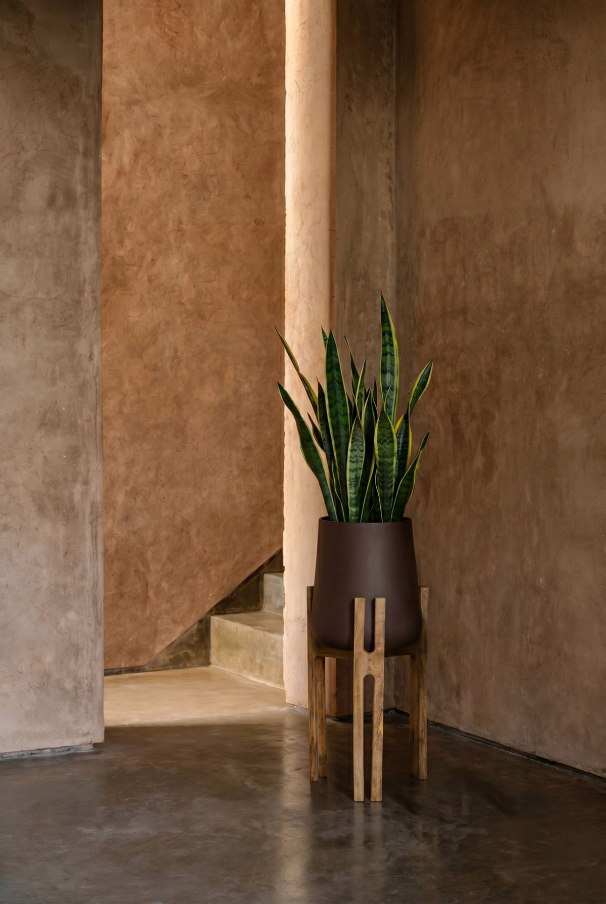 The Forked Root Planter - Natural Brown - L