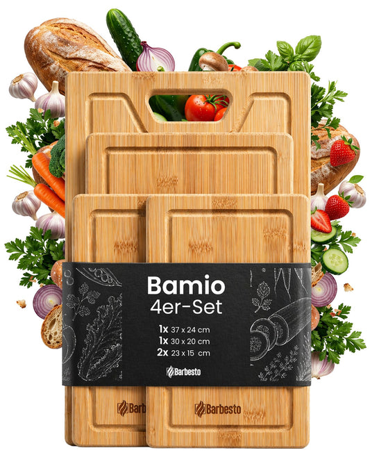 4-piece Bamboo Cutting Board Set Bamio
