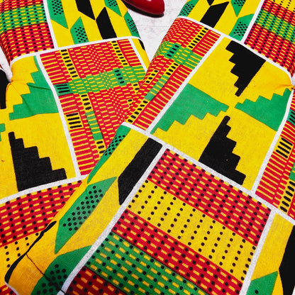 Set of 2 Oven Gloves | African Print 100% Cotton Fabric-3