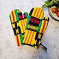 Set of 2 Oven Gloves | African Print 100% Cotton Fabric-0