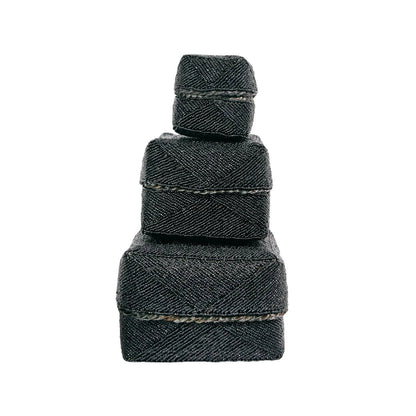 The Beaded Basket - Black - L