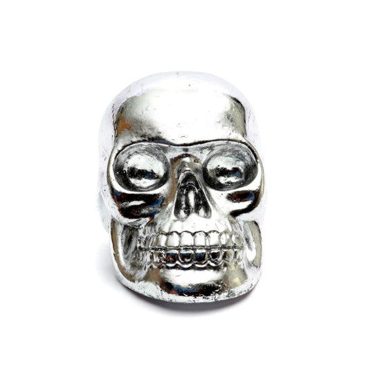 The Resin Skull Head Silver M