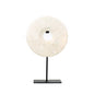The Marble Disc on Stand - White - M