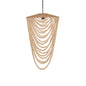 The Wooden Bead Chandelier - Natural - L