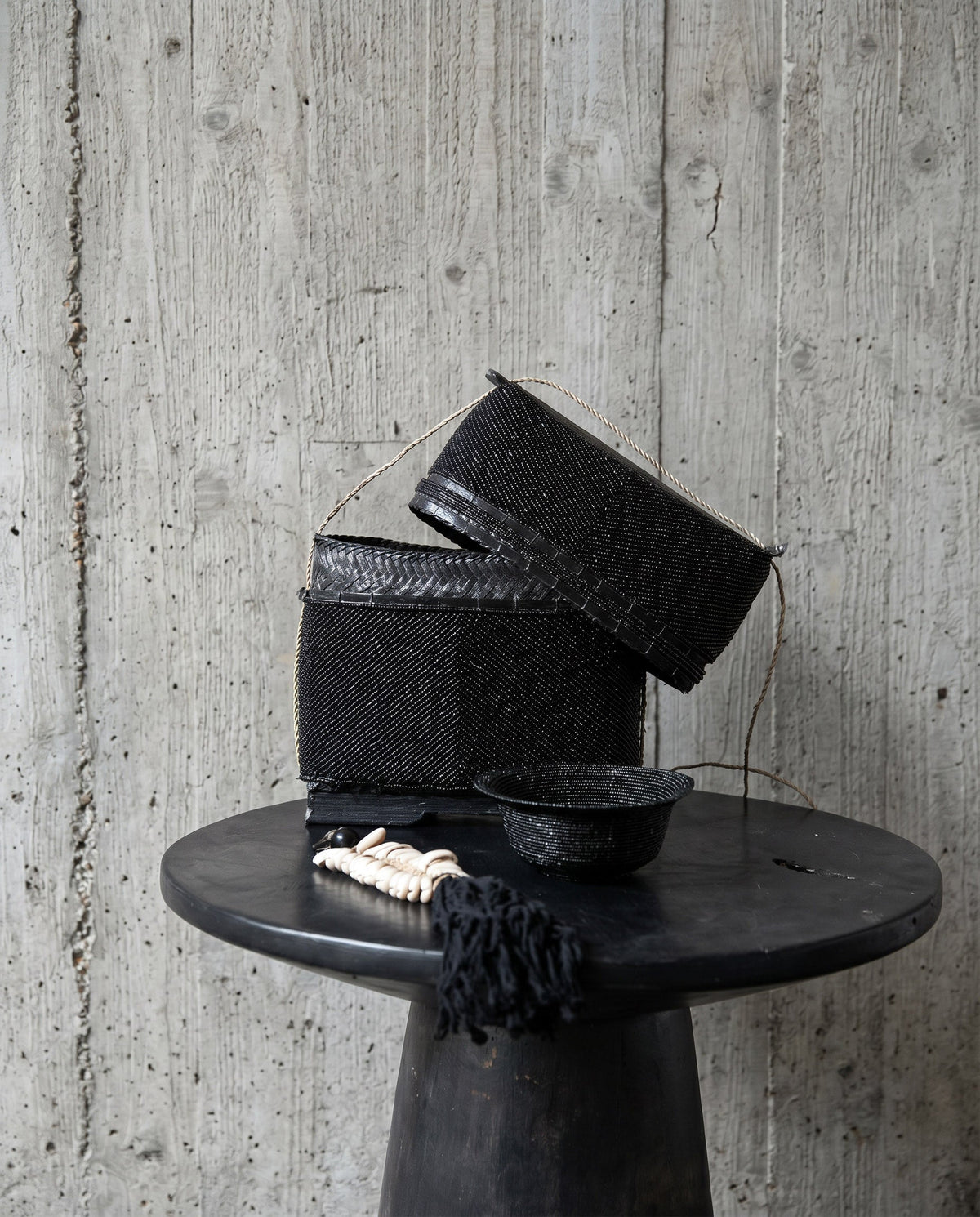 The Beaded Treasure Box - Black