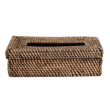 The Rattan Classic Tissue Box - Natural Brown