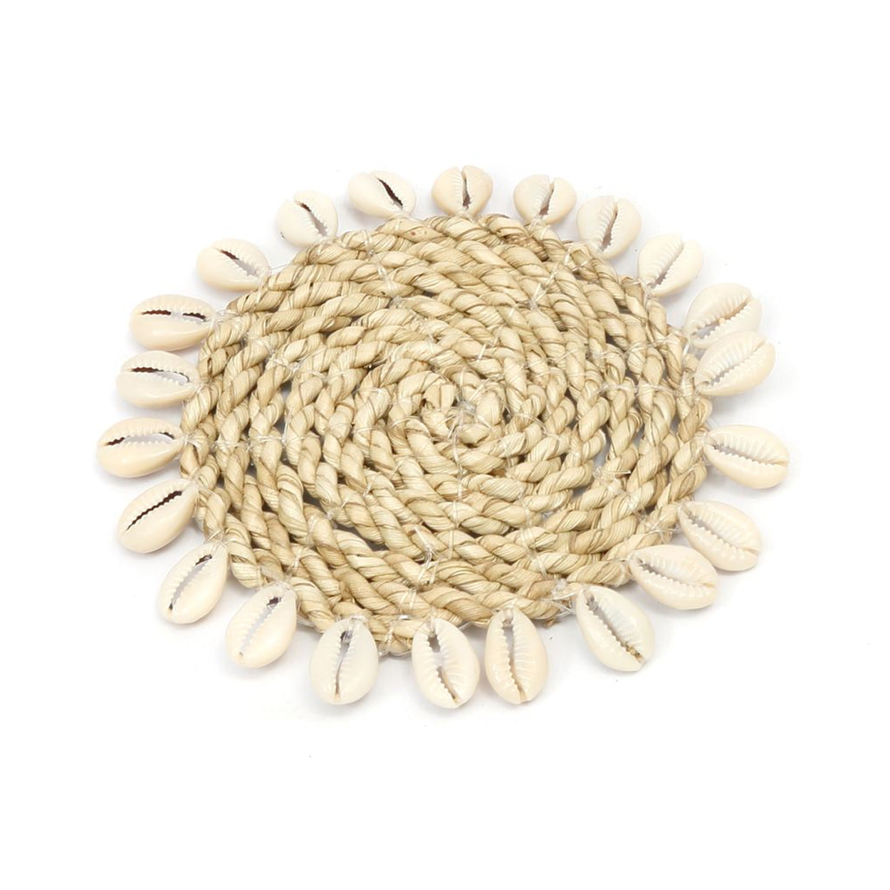 The Raffia Shell Coaster - Natural