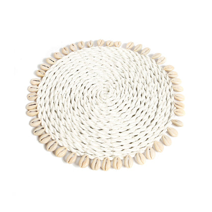 The Seagrass Shell Pan Coaster - Natural
