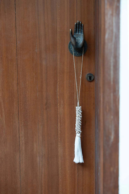 The Cowrie & Cotton Tassel - Natural