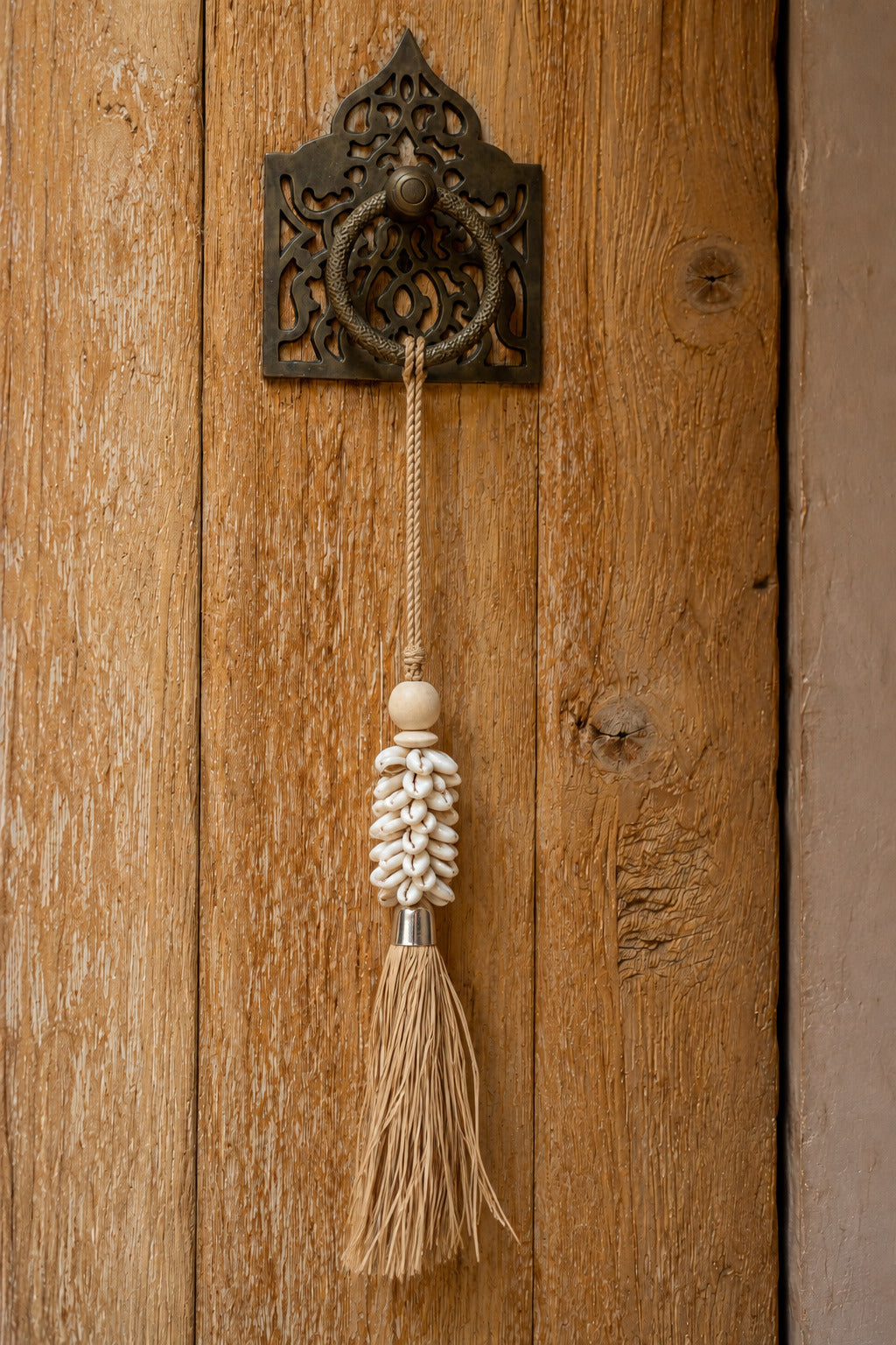 The Cowrie and Raffia Tassel - Natural