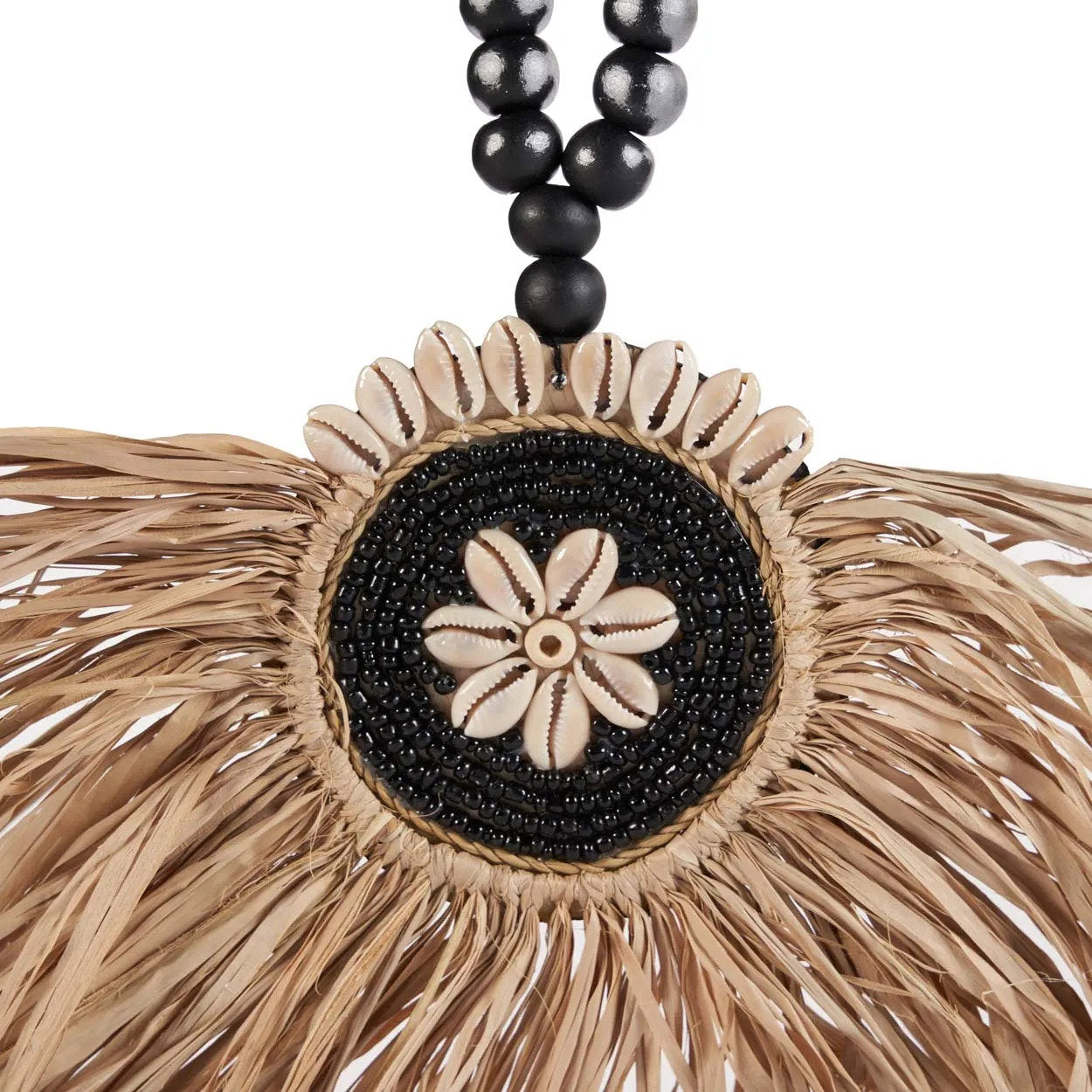 The Raffia Crown Tassel - Natural Black