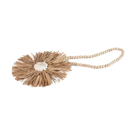 The Raffia Flower Tassel - Natural