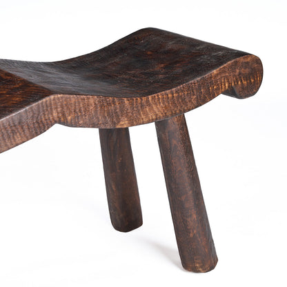 The Lombok Wave Bench - Dark Walnut - M
