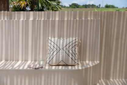 The Tribal Cushion Cover - Natural Black