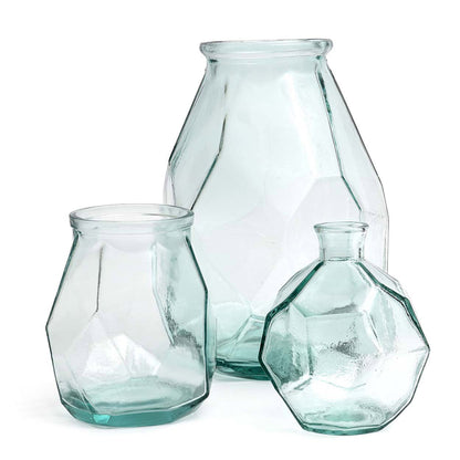 The Wide Origami Vase - Blue